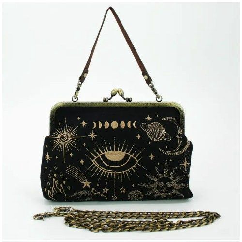 Celestial Kisslock Bag