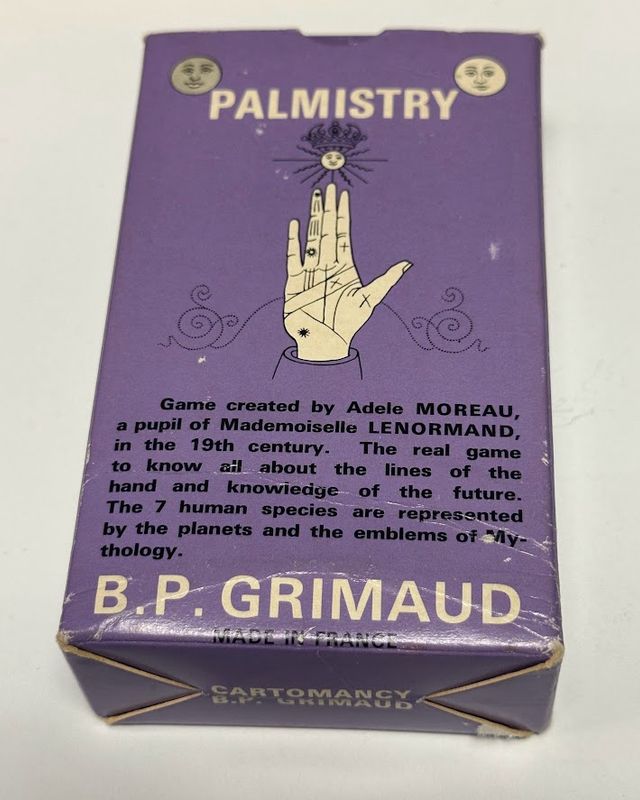 Palmistry Cards by B P Grimaud  1963 OOP