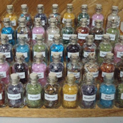 Gemstone Bottle w/ Chips 1.75" - Select