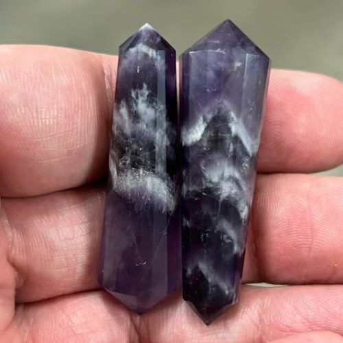 Vogel Double Terminated Point Gemstone - Select, Type: Amethyst