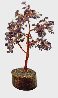 Gemstone Tree - Amethyst 300 Beads 10"