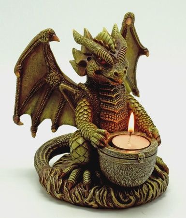 Incense Burner Resin Big Dragon Tealight  holder