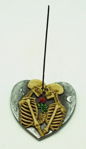 Incense Burner Resin Skeleton Lovers