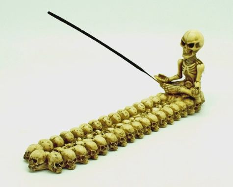 Incense Burner Resin Yoga Skeleton