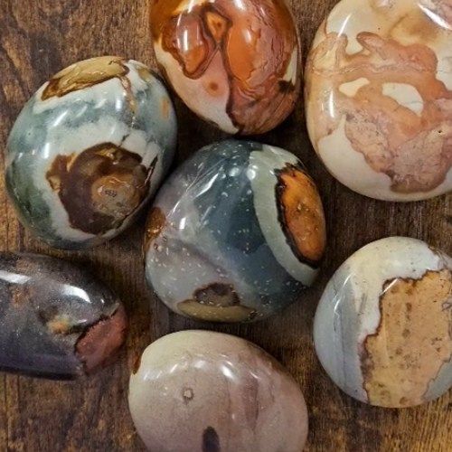 Jasper Polychrome Palm Stone 1.75"-2"