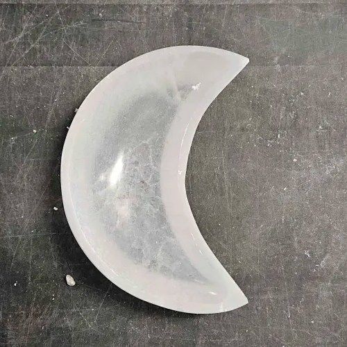 Selenite Moon Bowl 6&quot;