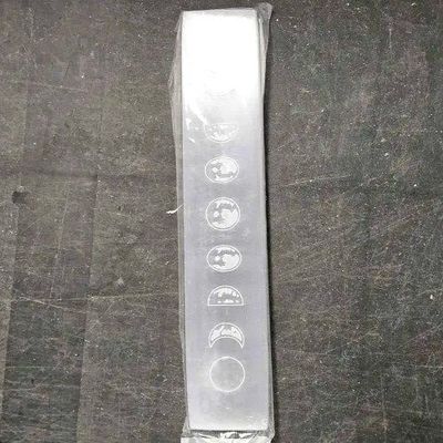 Selenite Ruler Triple Moon 8"