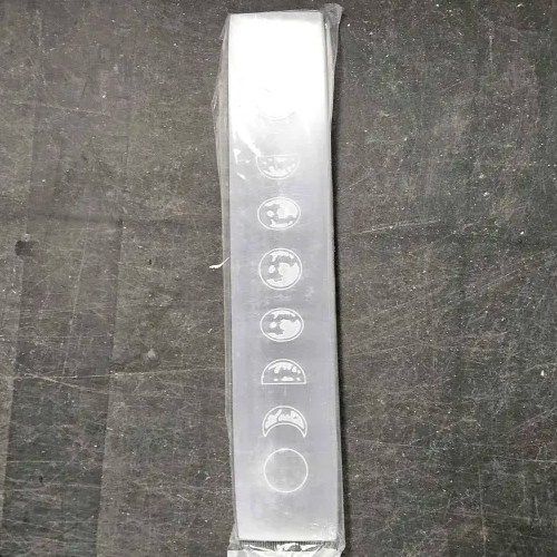Selenite Ruler Triple Moon 8&quot;