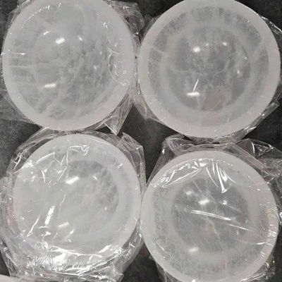 Selenite Large Bowl w/Base 4"