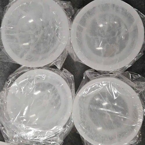 Selenite Large Bowl w/Base 4&quot;