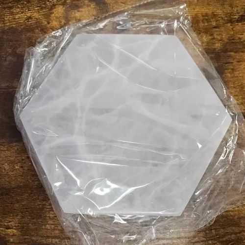 Selenite Hexagon Charging Plate 7&quot;