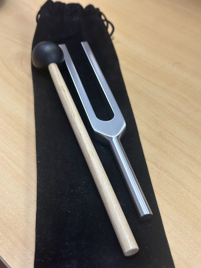 Tuning Fork 528 mhz w/ black velvet pouch