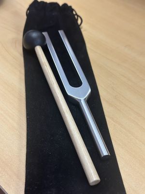 Tuning Fork 528 mhz w/ black velvet pouch