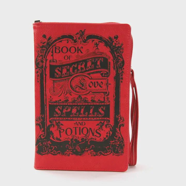 Book of Spells For Love Book Clutch Bag