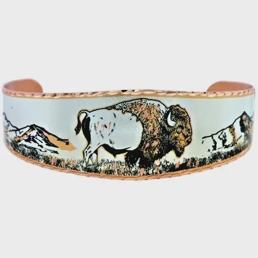 Bracelet Copper Cuff Buffalo