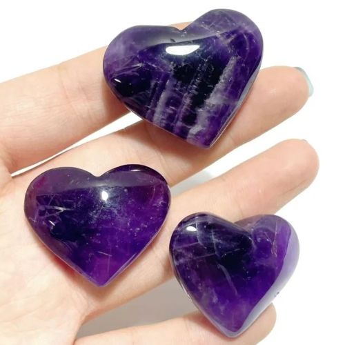Amethyst Heart 1" - 1.2"
