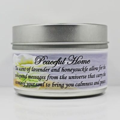 Candle Metal Tin - Peaceful Home 4 oz