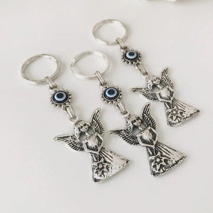 Evil Eye Keychain w/ Angel