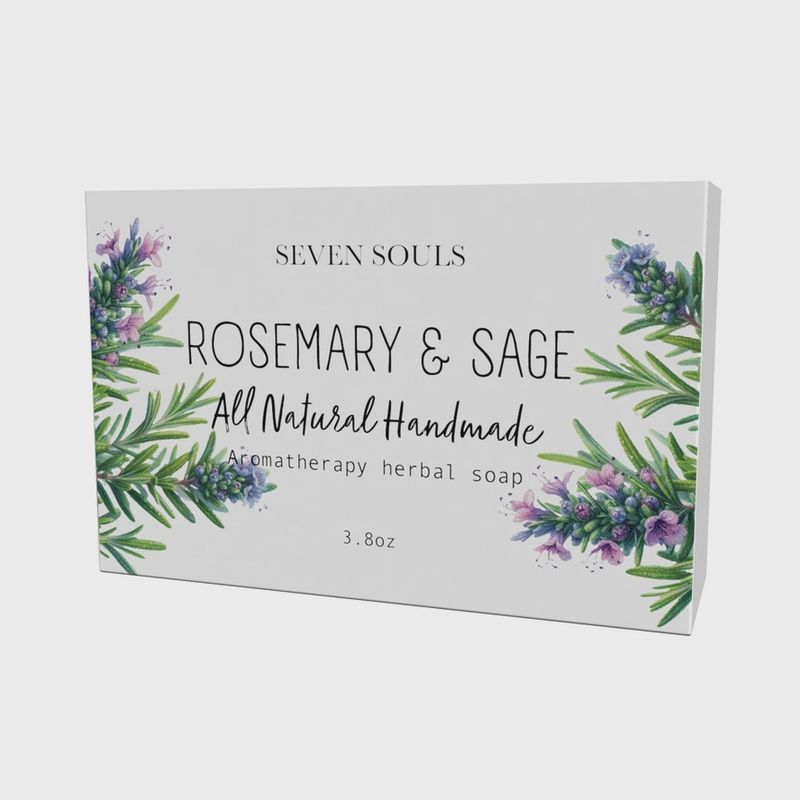 Soap Rosemary &amp; Sage Aromatherapy Herbal Bar 4 oz