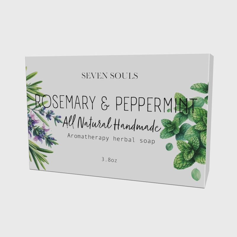 Soap Rosemary &amp; Peppermint Aromatherapy Herbal Bar 4 oz