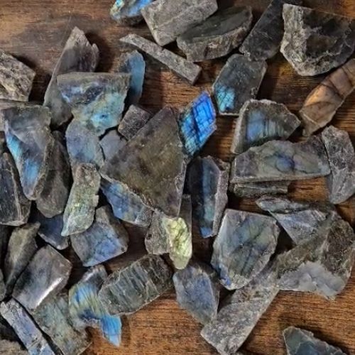 Labradorite Slab One Side Polished  1.5"-2.5"