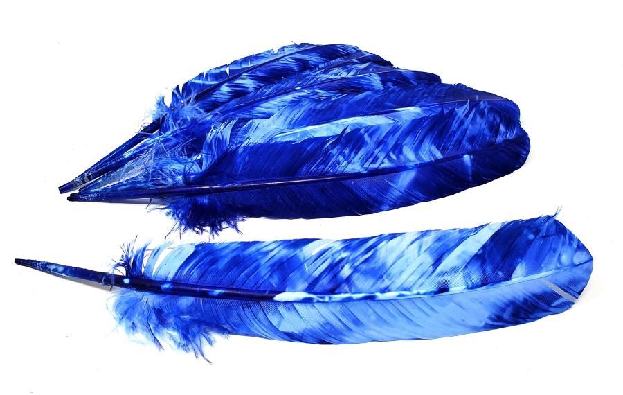 Feathers Tie Dye 10-12" - Select, Color: Blue