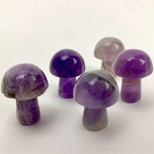Mushroom Mini Gemstone Carving .5"-.75" - Select, Type: Amethyst