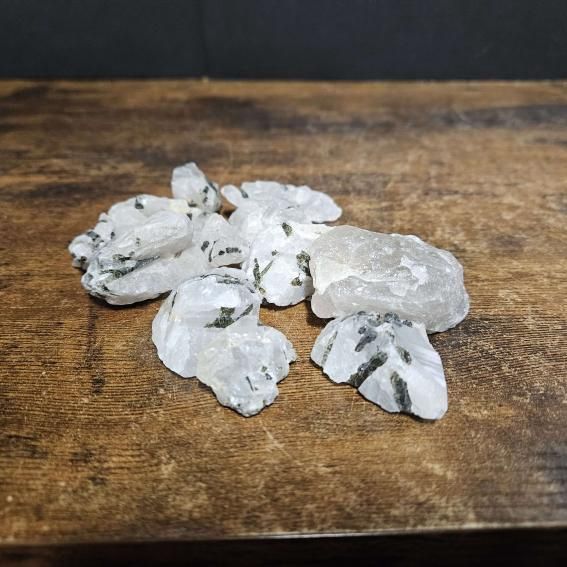 Quartz Tourmalinated Green Rough - Select, Size: 1"-1.5"