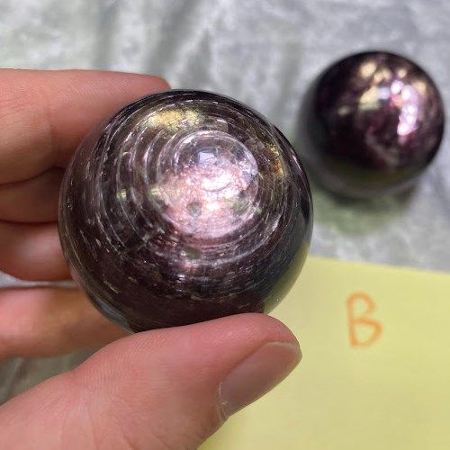 Lepidolite Gem Grade Sphere 40mm - 47mm - Select, Type: 120g