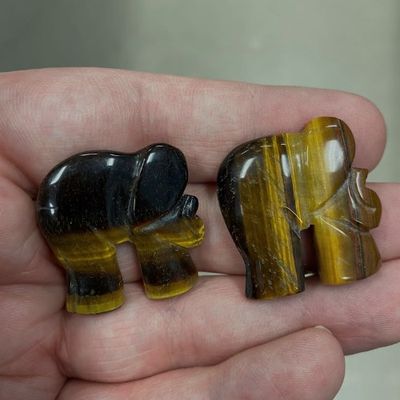 Elephant Gemstone Charm 1" - Select