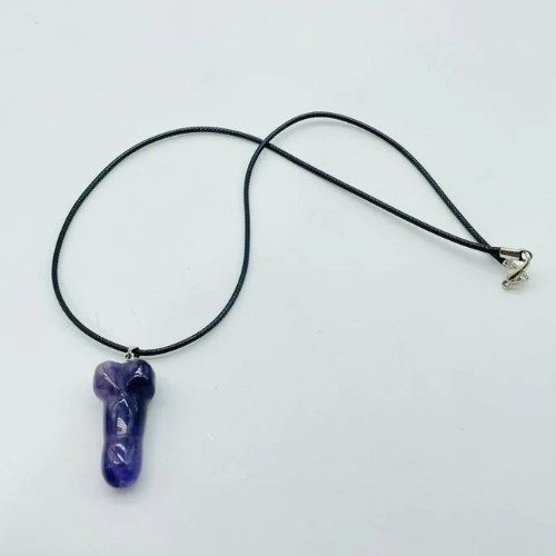 Phallus Gemstone Pendant - Select, Type: Amethyst