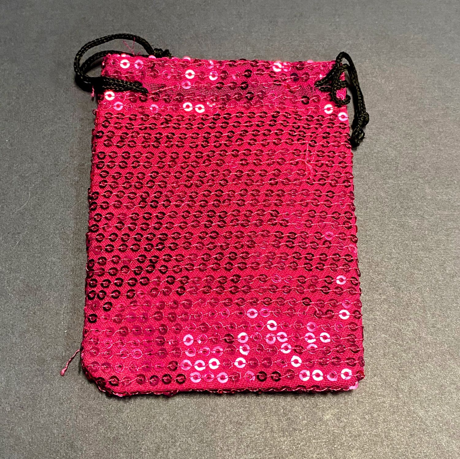 Drawstring bag w/ Sequins Asst'd Colors, Type: Pink