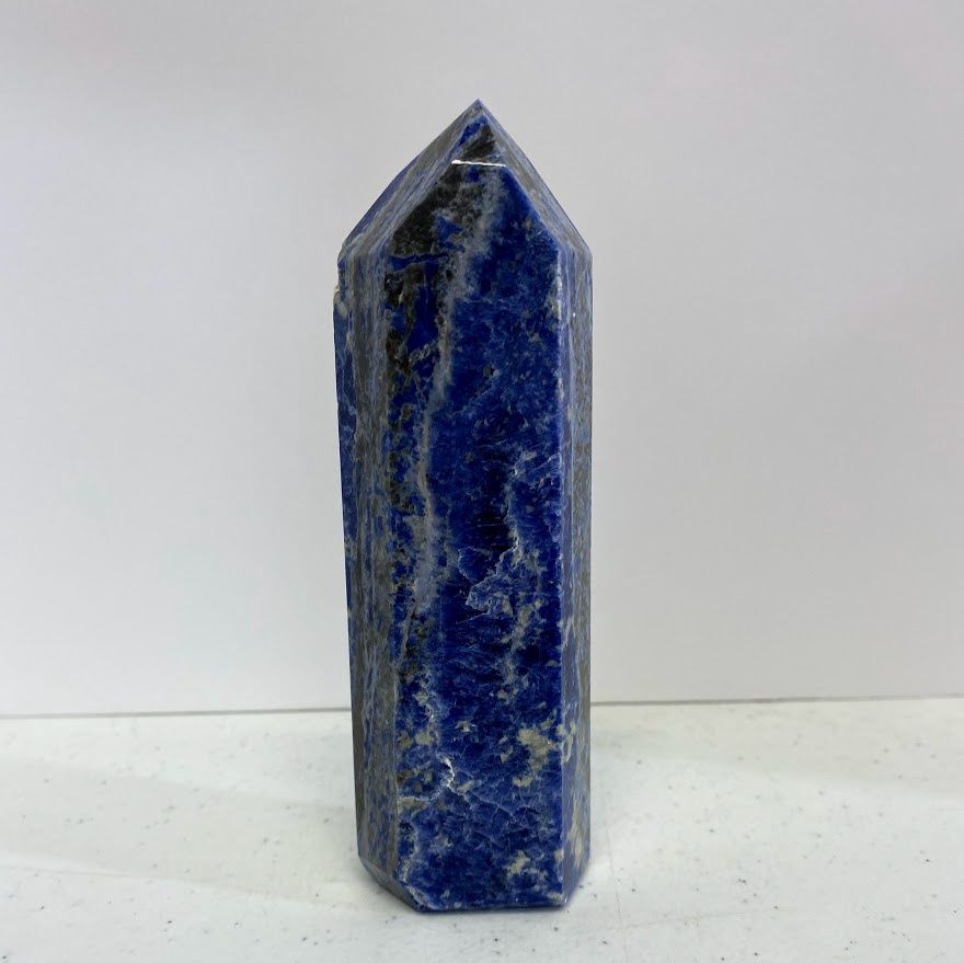Sodalite Tower 6 Sided - Select, Size: 5"x1.5"x1" | 288g
