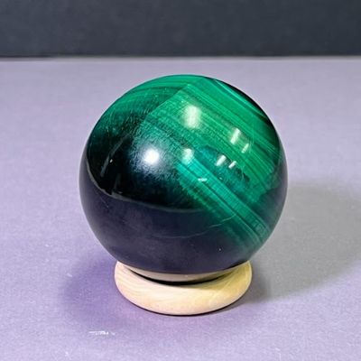 Malachite Velvet High Chatoyancy Sphere - Select