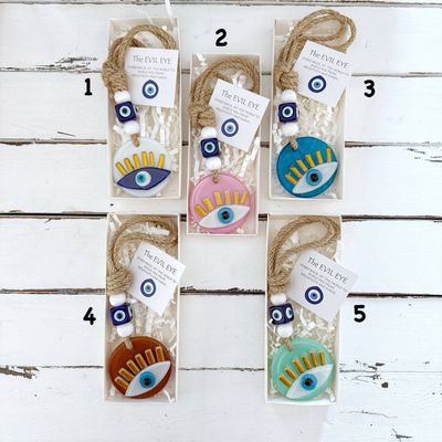 Evil Eye Wall Hanging – Turkish Glass  Boxed: / Style 1
