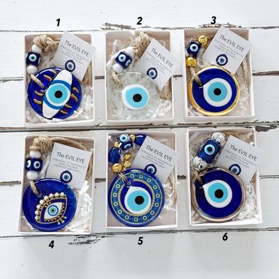 `Evil Eye in Gift Box – Greek Evil Eye Decor Style 2