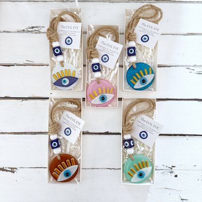 Evil Eye Wall Hanging – Turkish Glass  Boxed: / Style 2
