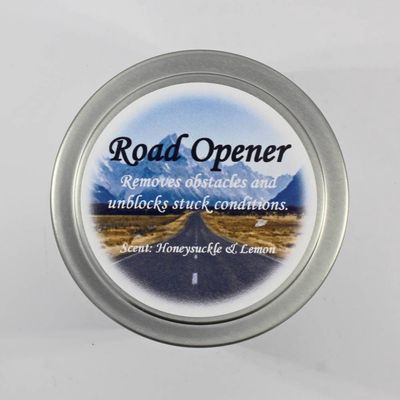 Candle Metal Tin Road Opener Candle 4 oz