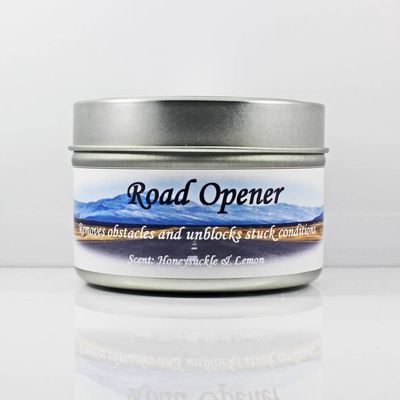 Candle Metal Tin Road Opener Candle 4 oz