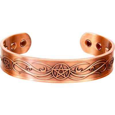 Bracelet Copper Magnetic  - Pentacle - Antique Copper (Each)