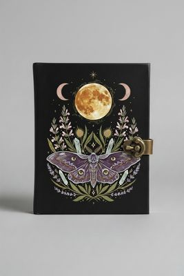Journal Luna Moth Leather Journal | Blank Vintage