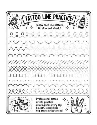 Future Tattoo Artist Coloring &amp; Activity Book