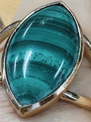 Ring Ember Noire Band &amp; Malachite