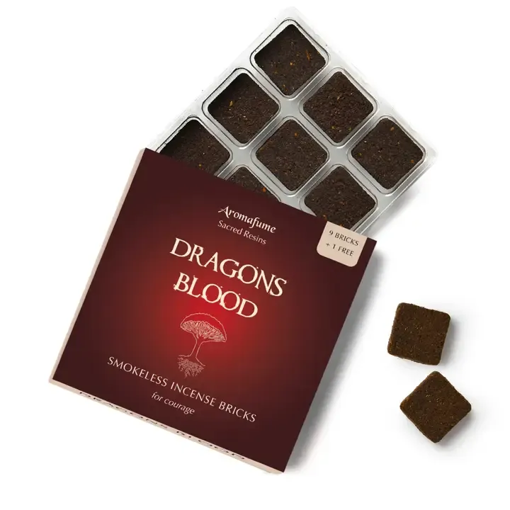 Incense Bricks Smokeless &amp; Burners, Scent: Dragons Blood Incense Brick