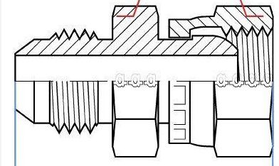 3/8" Male JIC x 16MM Female Metric