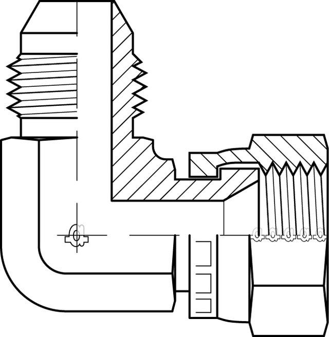 Male X Female JIS 90° 1/4"