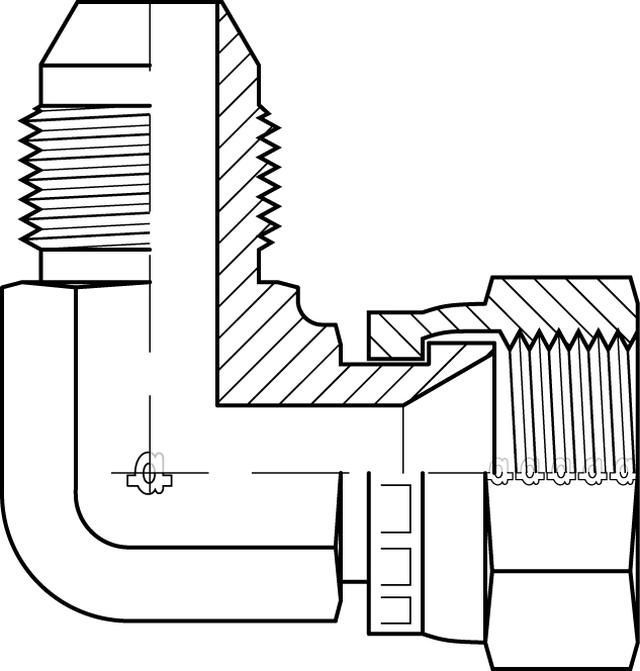Male X Female Komatsu 90° 14MM