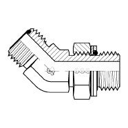 1" Male ORFS x 1" Male BSPP Adj. 45° Elbow