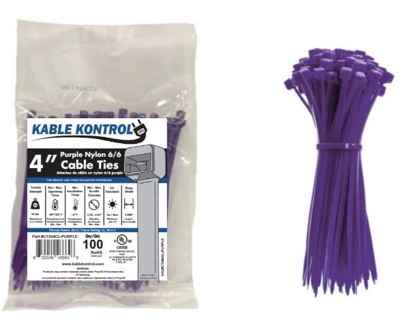 4" Purple Zip Tie