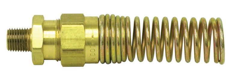 HOSE FITTING W/SPRING GUARD 1/2" HOSE ID - 1/2" THREAD 5-pk
